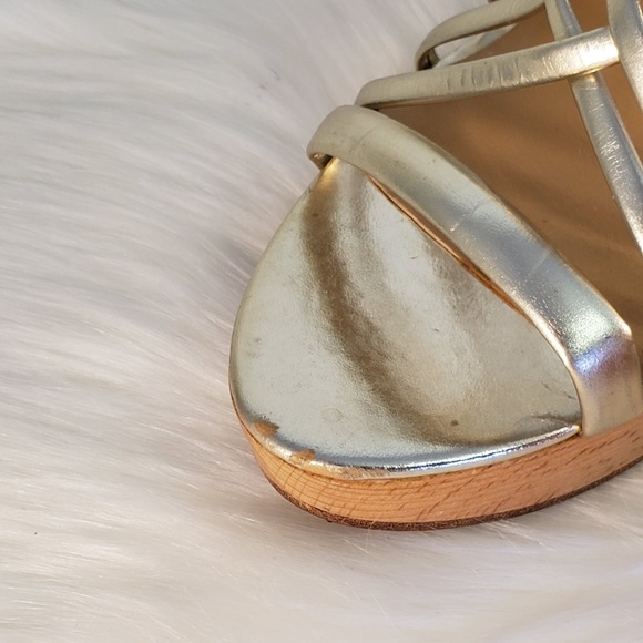 STUDIO 9 METALLIC STRAPPY HEELS SIZE 8M - Picture 6 of 8